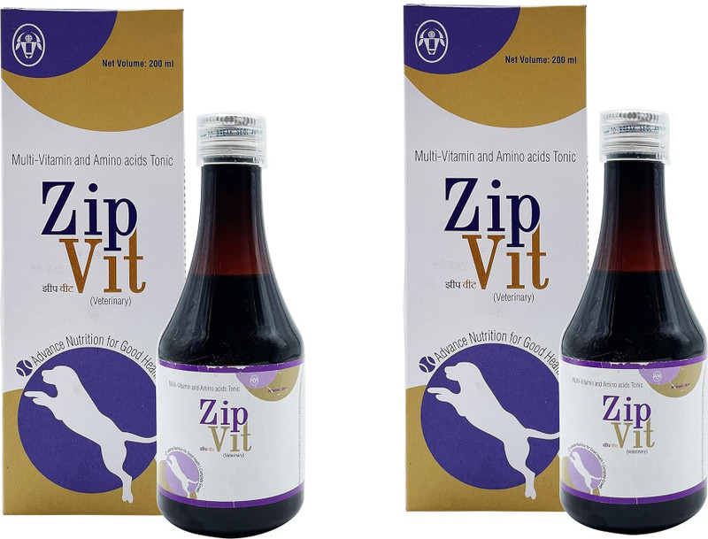 INTAS ZIPVIT 1. Zipvit Multivitamin Tablets | Boosts Energy, Strength & Immunity Pet Health Supplements(400 ml)