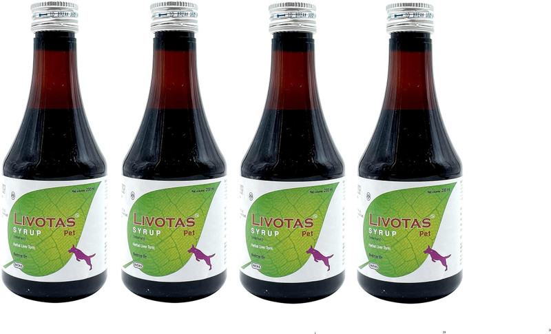 INTAS LIVOTAS Herbal Liver Tonic for Pets | Boosts Appetite & Immunity Support pack of 4 Pet Health Supplements(200 ml)