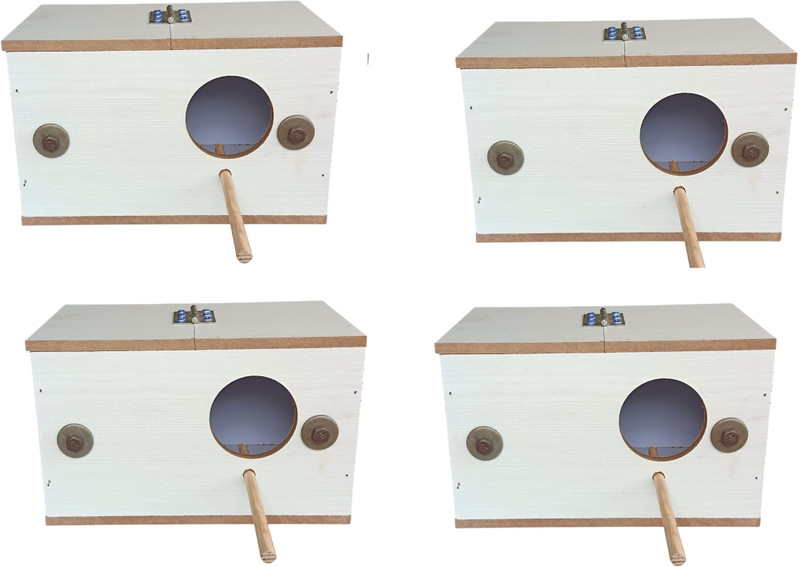 Shree Ganga Enterprise Breeding box for lovebird, budgies and other birds size 9*6*6 inch pack of 4 box Bird House