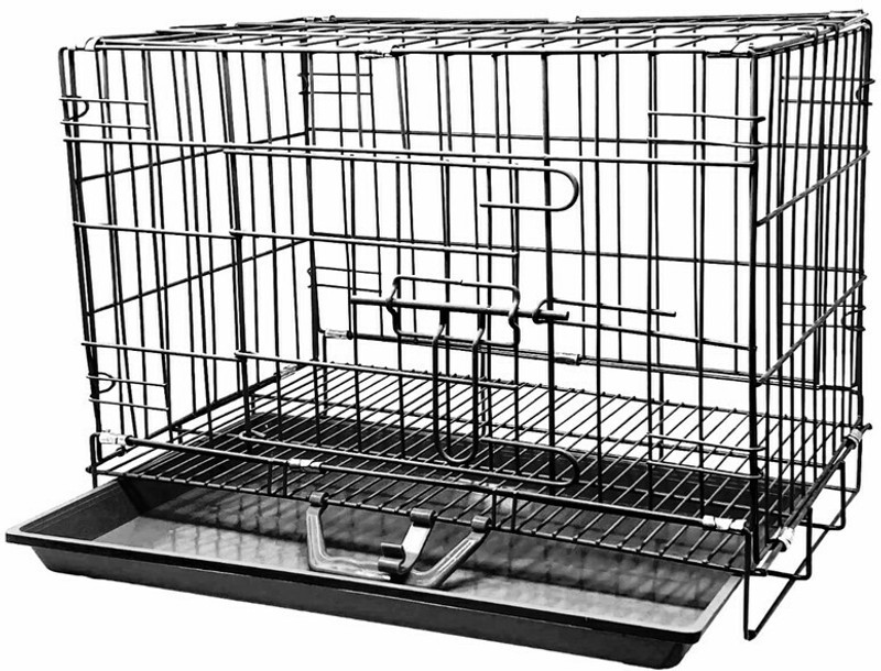 Petstorez 18-Inch Compact Folding Metal Kennel Dog, Cat, Rabbit, Miniature Pig, Monkey, Mouse Cage