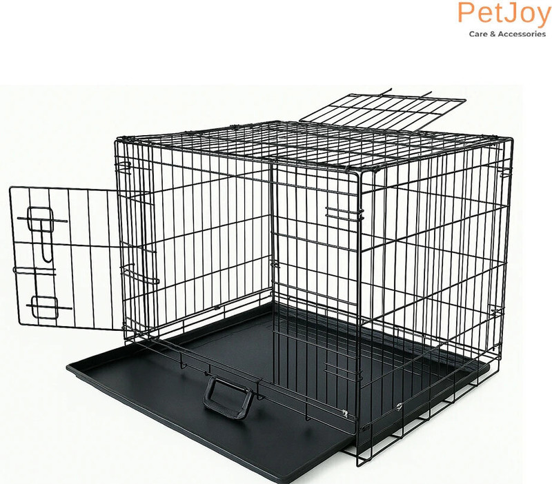 Pawwfect 30 Inch Double Door Pet Cage with removable Plastic Tray - Suitable for Adult Bird, Cat, Chameleon, Dog, Ferret, Guinea Pig, Hamster, Monkey, Rabbit, Snake, Squirrel, Turtle Cage