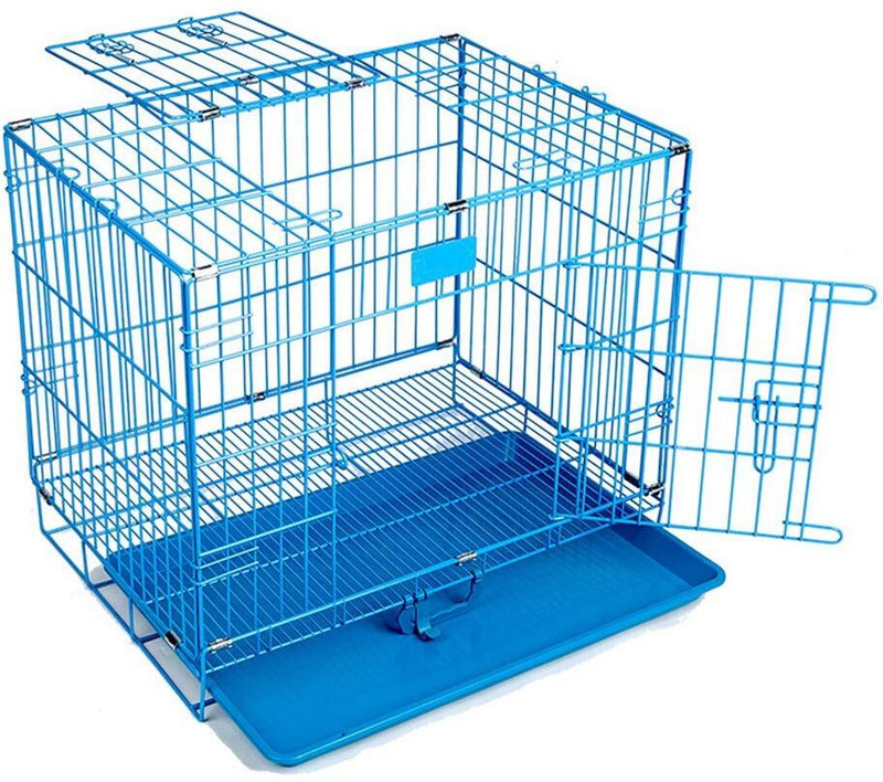 PetJoy Blue Color, Single Door Cage Crate with Removable Tray for Dogs, Cats (30 Inch) Cat, Dog, Bird, Rabbit Cage