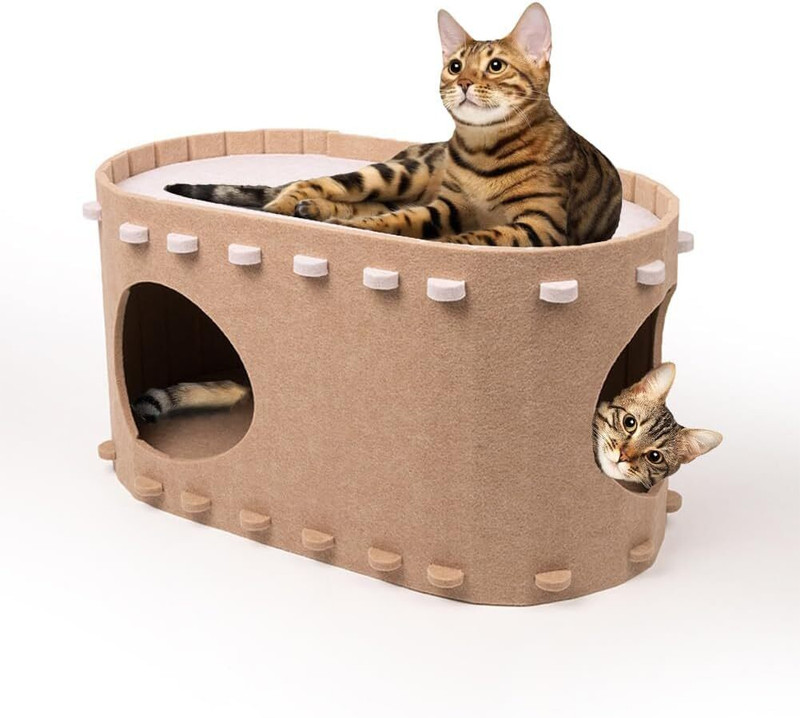 PetVogue Cat House for Indoor Cats, Pet Cave Beds for Multiple & Large Cats Up to 10Kgs, Cat House