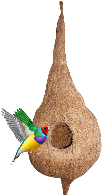 Sky Hand Made Pure Natural Coir Bird Hanging Balcony Indoor Outdoor Egg Tree nest Bird Cage