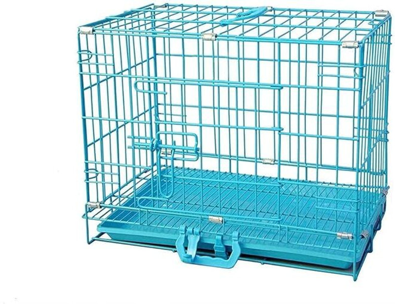 Pet Guard 18 INCH Dog cage for Pet with Removable Tray Blue Dog Cage