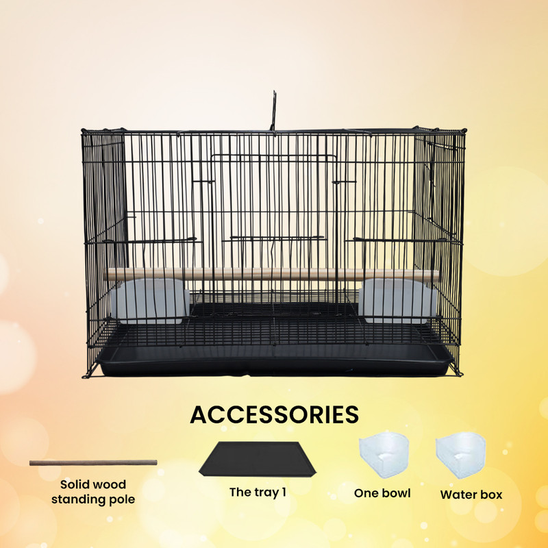 hara Rust-Proof Black Bird Cage – 1.25 Inch Strong cage Bird Cage