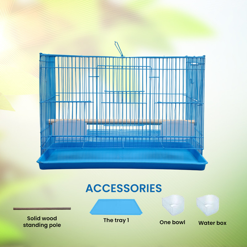 hara 15inch Stylish Blue Bird Cage Finish for Long Life Bird Cage