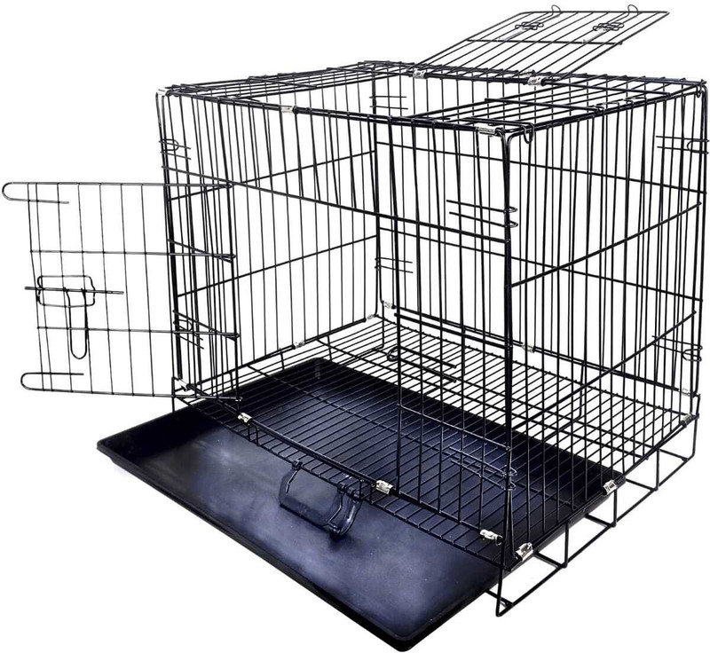 petkart Pet Cage - Black - 30inch, Suitable for Hard Crate Pet Crate
