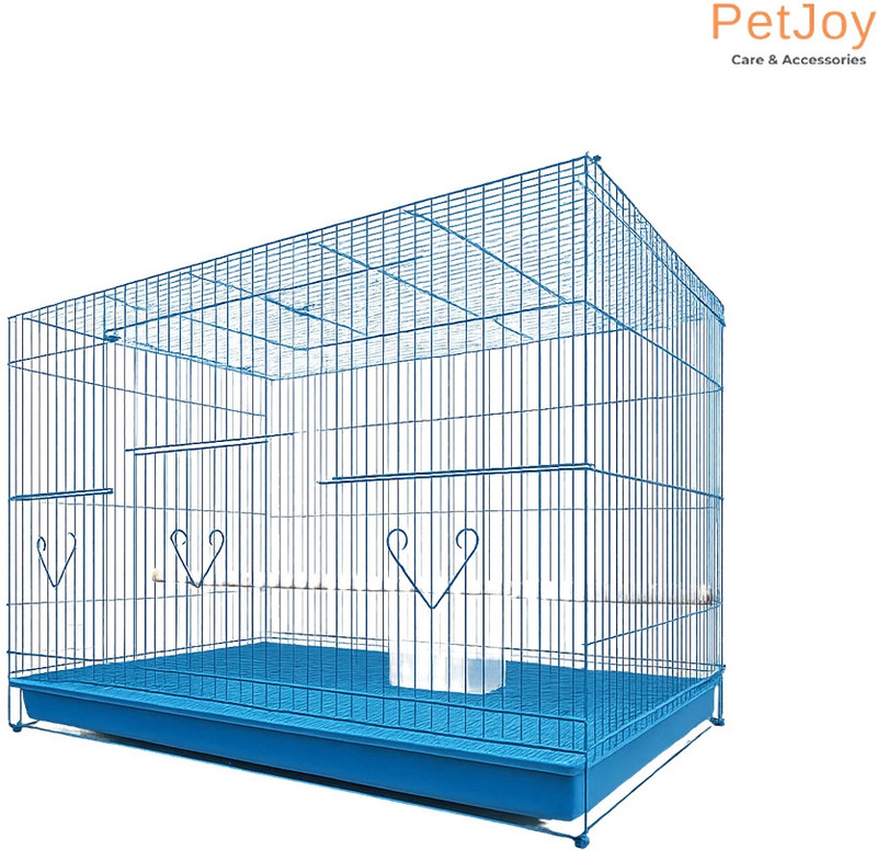 PetJoy Small Black Iron Bird Cage with Feeding Cup, 1 Pole with Secure Lock,18 Inch Bird, Hamster, Rabbit Cage
