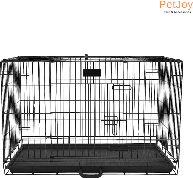 PetJoy Folding Dog cage single door 18 inch for Puppy Kitten Small Breeds Dog, Cat Cage Dog, Cat, Rabbit, Ferret, Squirrel, Bird, Snake Cage