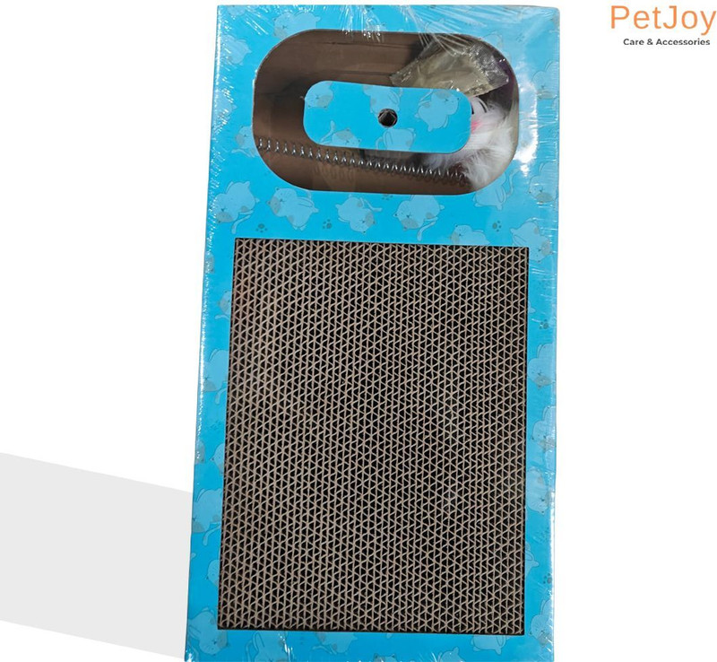 PetJoy Cat Scratching Board Pad, Flat Shape Catch Board with Ball, Natural Scratching Cat House