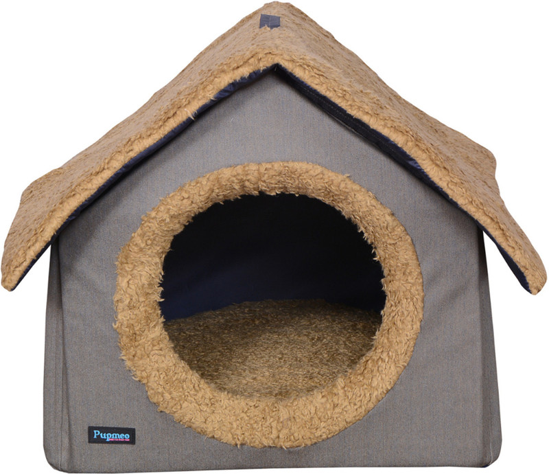 Pupmeo Premium Dog & Cat Hut Bed, Soft Cushion Warm Cozy Indoor Pet House Kennel Dog, Cat Hutch