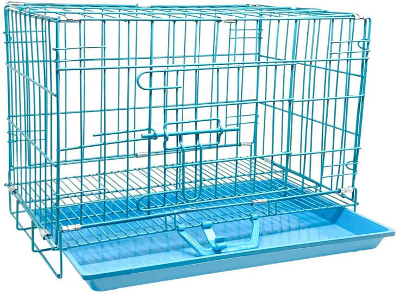 Petstorez 18-Inch Single Door Folding Metal Kennel for Newborn Puppies, Kittens Dog, Cat, Rabbit, Miniature Pig, Monkey, Mouse Cage