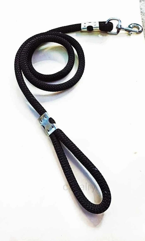 Sip HIGH QUALITY DOG ROPE FOR LARGE AND HEAVY DOG 12 MM THICK and long 170 cm Dog & Cat Strap Leash(Black)