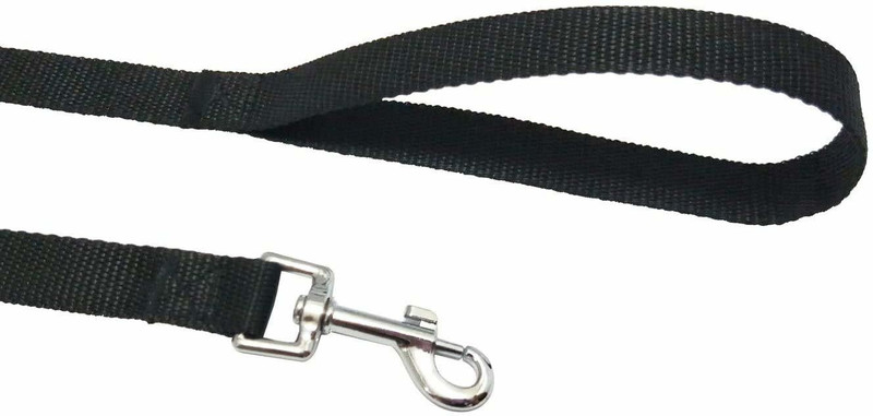 MS PET HOUSE Nylon Dog Training Lead Dog Leash 10 ft Long Leash 304.8 cm Dog Strap Leash(Black)
