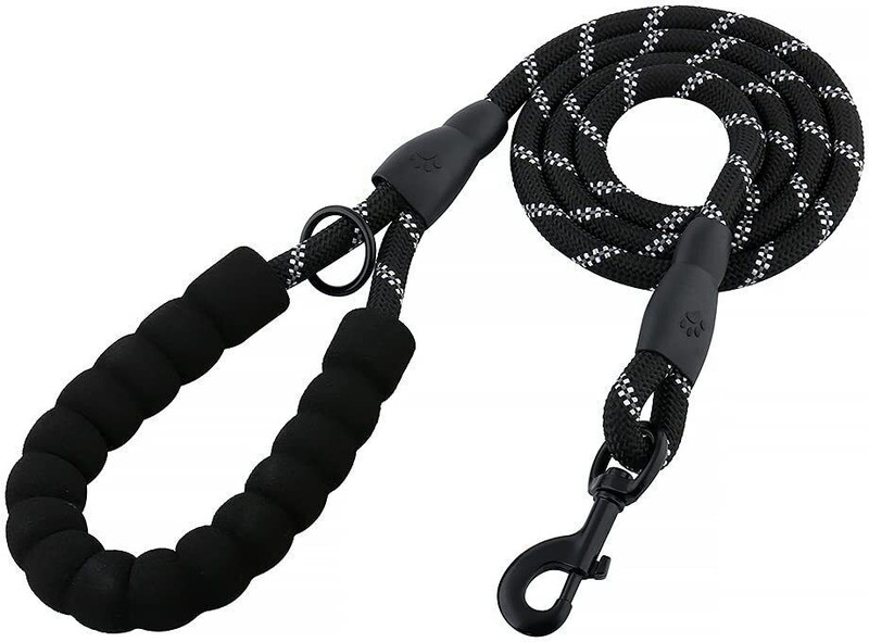 PETZ R US Reflective Rope Dog Leash – Durable, High-Visibility Pet Leash for Safe Walks 150 cm Dog Cord Leash(Black)