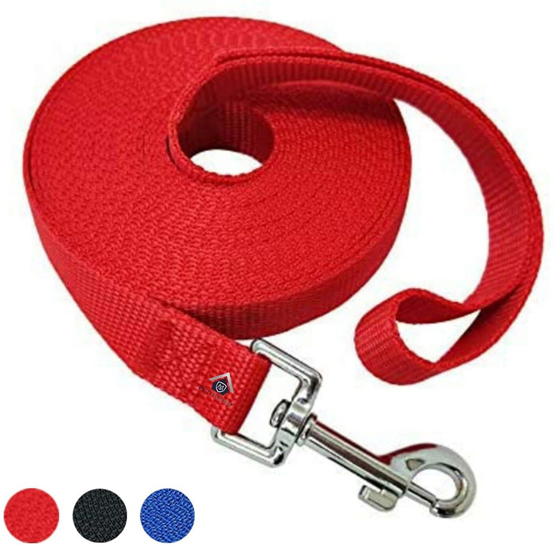 MS PET HOUSE Nylon Dog Training Lead Dog Leash Long Leash 15 Ft Long Leash for Dogs 15 cm Dog Strap Leash(Blue)