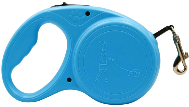 BRAVO AND CO Retractable Dog Leash 5M – Safe, Durable & Easy Control for Small Dogs(15–20Kg)| 500 cm Dog Strap Leash(Blue)