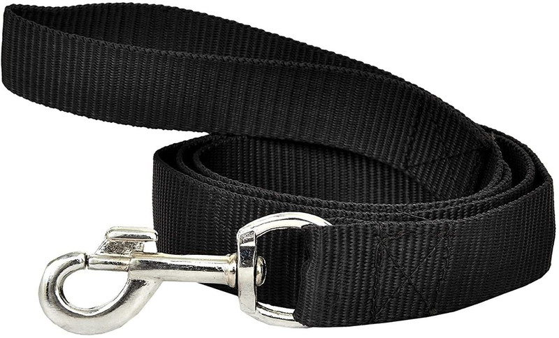 JAPIN Nylon Adjustable Training Dog Leash - Black-Medium 450cm Dog Strap Leash (Black) 10 cm Dog Strap Leash(Black)