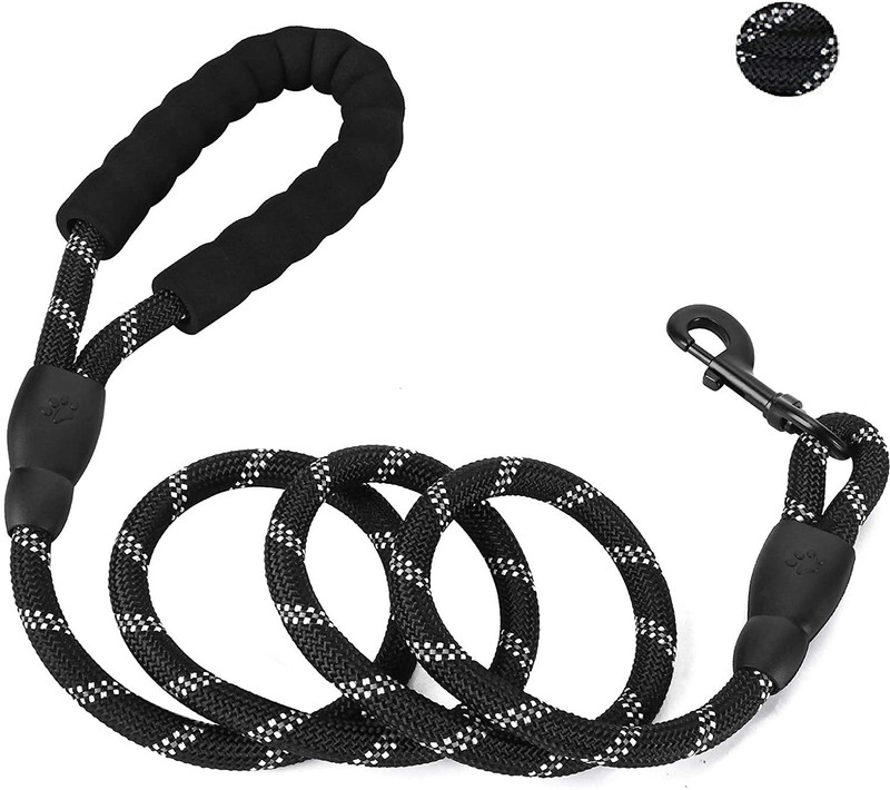 ALMURAT 4 FT Dog Leash Belts 121 cm Dog & Cat Cord Leash(Black)