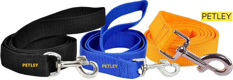 PETLEY Premium & Strong Dog Leash for all breed of Dog & Cat 143 cm Dog & Cat Strap Leash(Black, Blue, Yellow)
