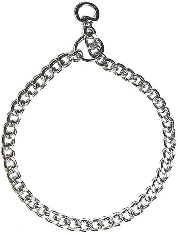 Petfun Heavy-Duty Steel Choke Chain for Dogs 47 cm Dog Chain Leash(Silver)