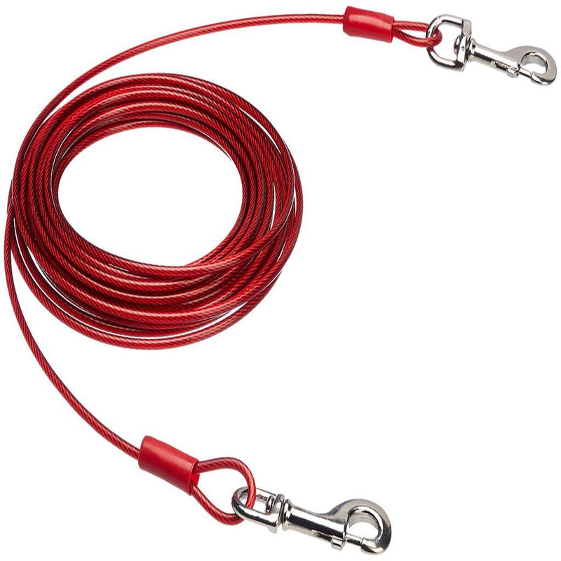 Fancyku Large Dog Belt 9.1 Meters Red Heavy Duty Chain for Pets up to 57 kg 14.6 cm Dog Chain Leash(Red)
