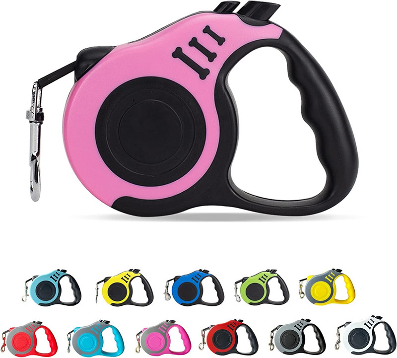 KAMALY Retractable Dog Leash,5M flexible Outdoor Running Reflective Dog Leash 500 cm Dog & Cat Chain Leash(Multicolor)