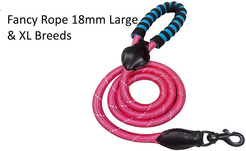 SAWAY Pink Night Reflective Radium Rope 18mm For Large XL Breeds 175 cm Dog Martingale Leash(Pink)