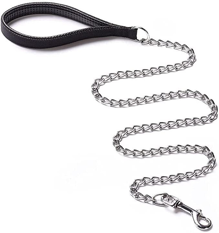 Pet Guard Duty Dog Leash Metal Dog Leash 120 cm Dog Chain Leash(Black)