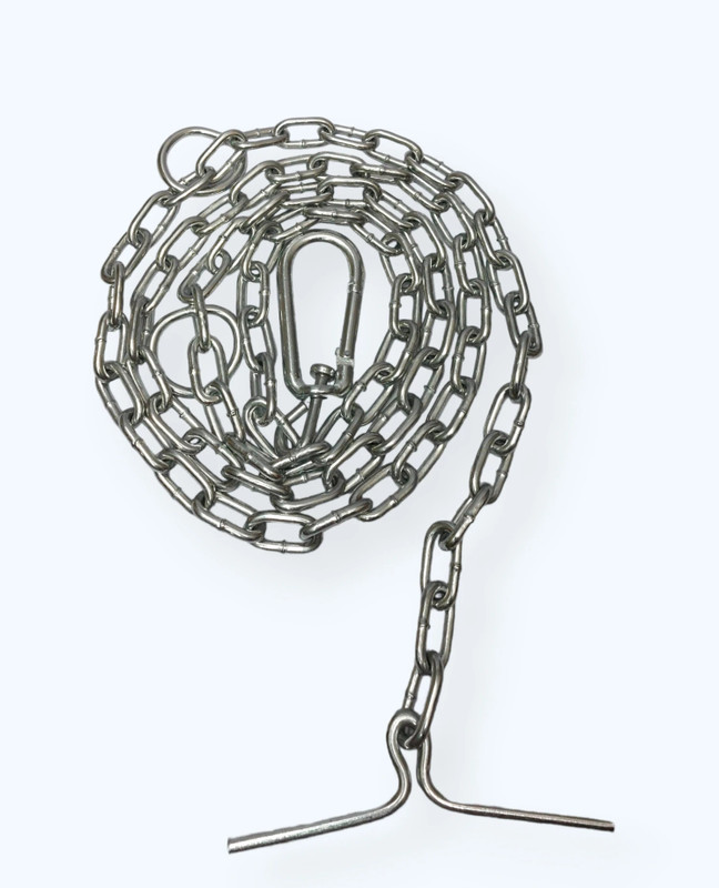 Gsl Ironmade Heavy Dog Chain/Dog Chain/4mm Iron Dog Chain /IRON HOOK Dog chain/ 165 cm Dog Chain Leash(White)