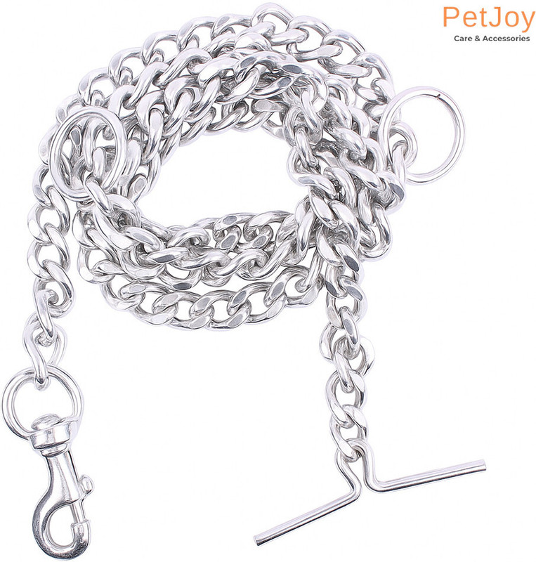 PetJoy Heavy-Duty Silver Dog Chain with Hook | No.10, Leash for Medium Dogs 150 cm Dog Chain Leash(Silver)