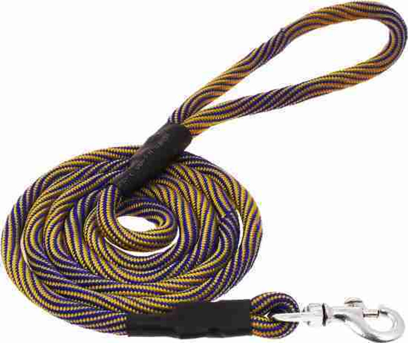 Petyantra Dog Leash Lead, Heavy Duty 9 mm x 5 FT Comfortable Strong Rope Slip Leash Brown 153 cm Dog Cord Leash(Purple)