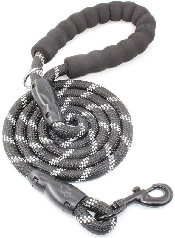 BlingPets 152 cm Dog & Cat Strap Leash(Black)