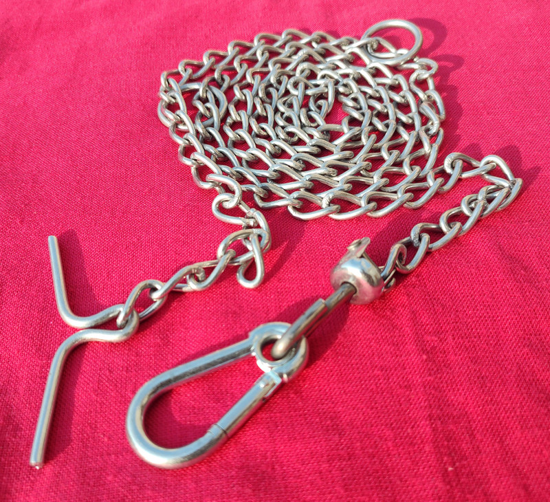 MILLIONS JOY Heavy-Duty Stainless small & medium Dog chock chain neck Leash 152 cm (5 feet) 152 cm Dog Chain Leash(Silver)