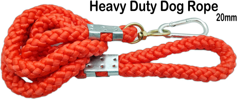 MILLIONS JOY Dog Leash Heavy Duty Rope Leashes training For all Dangerous Dogs 16mm (6 Feet) 182 cm Dog Cord Leash(Red)