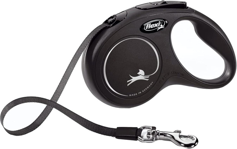 FLEXI Flexi New Classic L Tape 5 m – Black 18 cm Dog Strap Leash(Black)