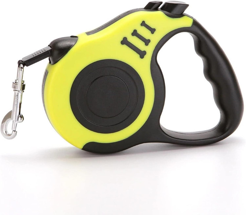 Xydrozen Retractable Lightweight Dog Leash, 5 Meters Long, With a Non-slip Handle-Yellow 500 cm Dog & Cat Strap Leash(Yellow)