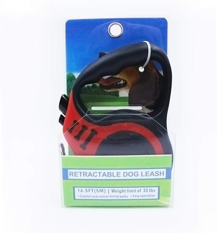 Xydrozen Small and medium-sized dog traction rope dog harness leash-Red 500 cm Dog & Cat Strap Leash(Red)