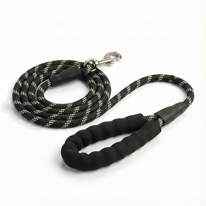 Munchix Pro ROPEGRP12 150 cm Dog & Cat Cord Leash(Black)