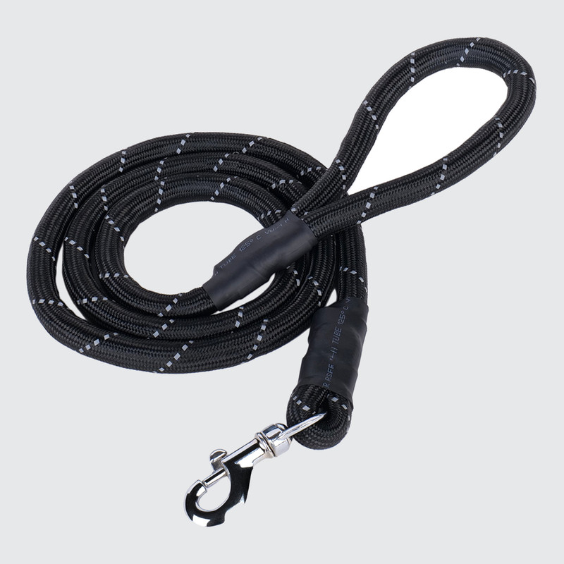 Furry Castle Nylon rope leash for dogs and cats| water proof|for pet of all sizes|Medium Size 152.4 cm Dog & Cat Cord Leash(Black)