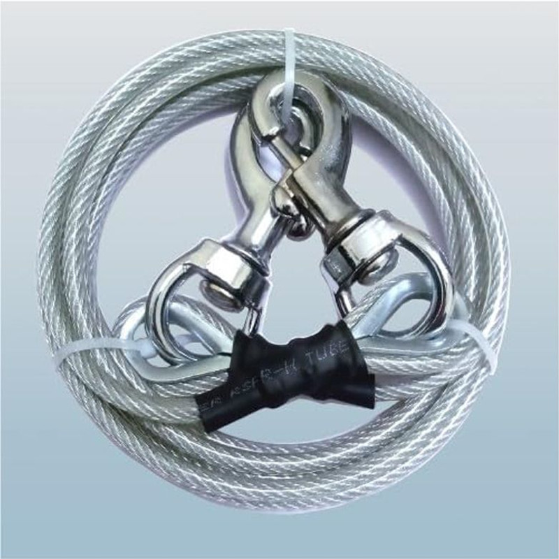 dubidu DBD12Ft-Heavyweight Tie-Out Cable Training Leash-for Medium-Large Dogs 360 cm Dog Chain Leash(White)