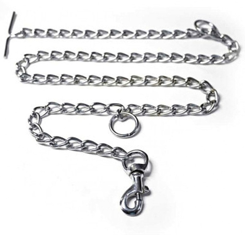 sa retail Heavy Duty Iron Chain for Dog Medium Size & Large size dog 152 cm Dog Chain Leash(Silver)