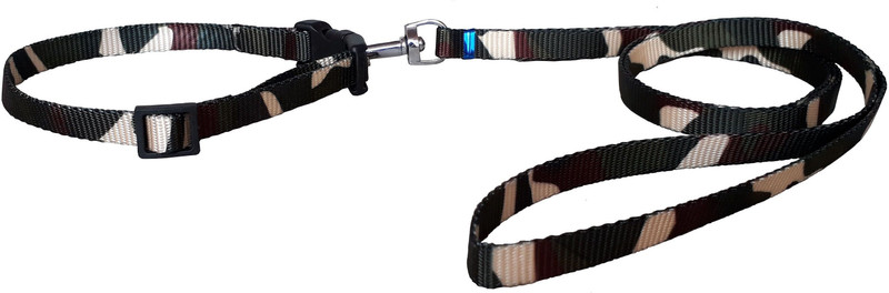Pet Needs High Quality Camo Print Nylon Leash and Adjustable Collar Set for Puppy/Cat- for Tracking, Patrolling, Walking, and Training -Leash Length- 47 inches, Width-0.6 inch 119 cm Dog & Cat Strap Leash(Green)