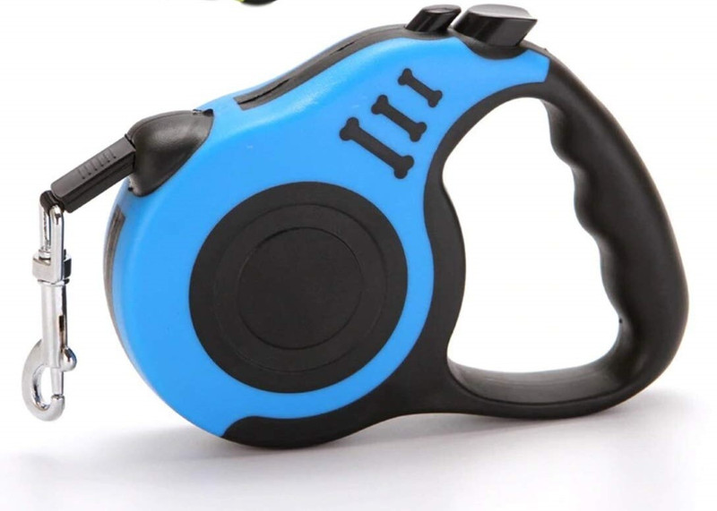 Pupchu Pet Anti Slip Handle Small Dogs & Cats Retractable Leash 300 cm Dog & Cat Strap Leash(Blue)