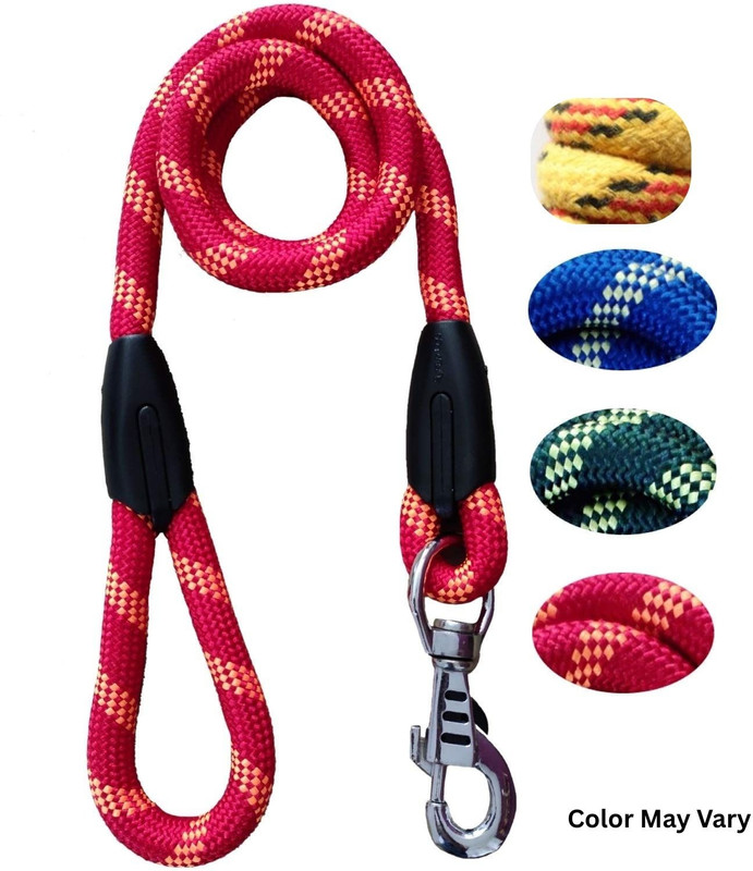 PetJoy Heavy Duty Nylon Dog Leash, Rope Cord Leash with Hook, Random Color, 15mm, 1.5 cm Dog Cord Leash(Multicolor)