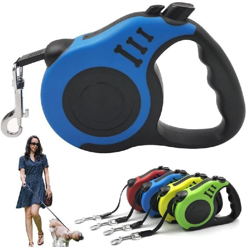 SHREE MAHANT ENTERPRISES 500 cm Dog & Cat Strap Leash(Black, Blue)