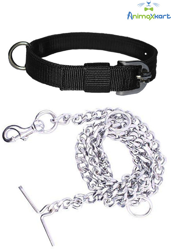 animoxkart 160 cm Dog & Cat Chain Leash(Black)