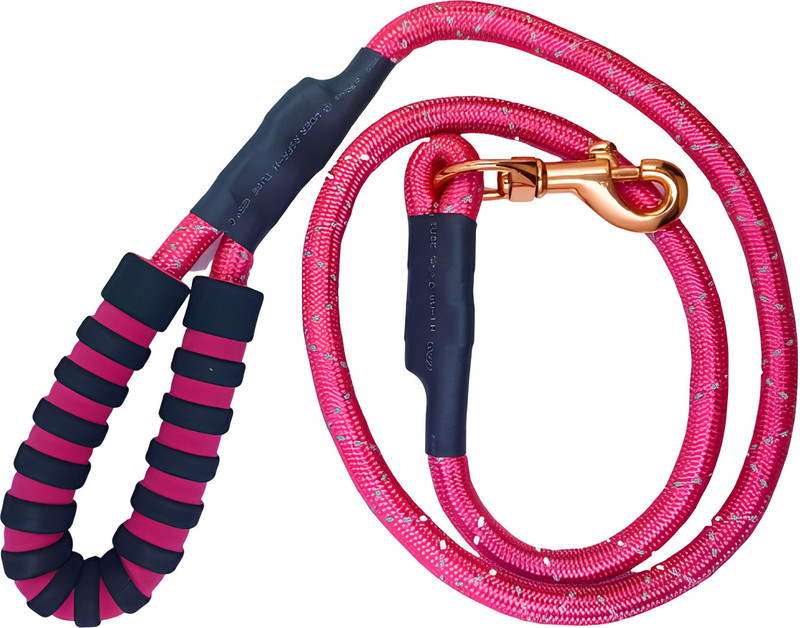 MSR MSR Reflective Dog Rope Leash with Color Hook for Walks & Training, Size : M 152.4 cm Dog Cord Leash(Pink)