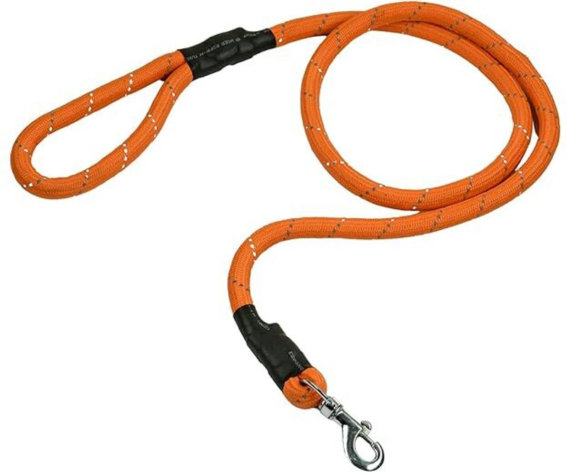 BlingPets 6mm Dog Rope Leash Suitable for Dogs|Soft Hand Loop |Traction Leash for Dog 160 cm Dog & Cat Strap Leash(Orange)